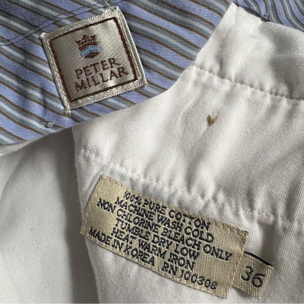 Peter Millar 36 Light Tan Khaki Pleated Front Shorts Sporty Boardwalk Preppy - Picture 6 of 10